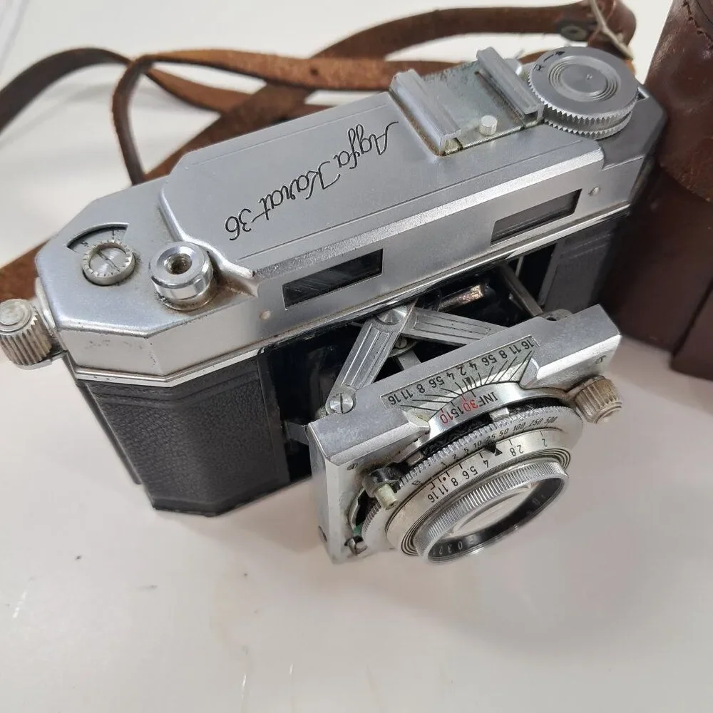 AGFA KARAT 36 film CAMERA SYNCHRO-COMPUR Folding Rangefinder‎ Rodenstock Heligon